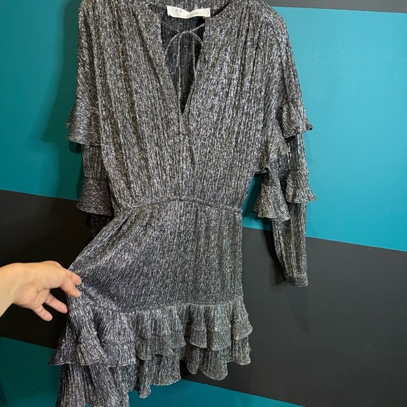 IRO Tellus Metallic Blouson Dress size 34 - Picture 7 of 12